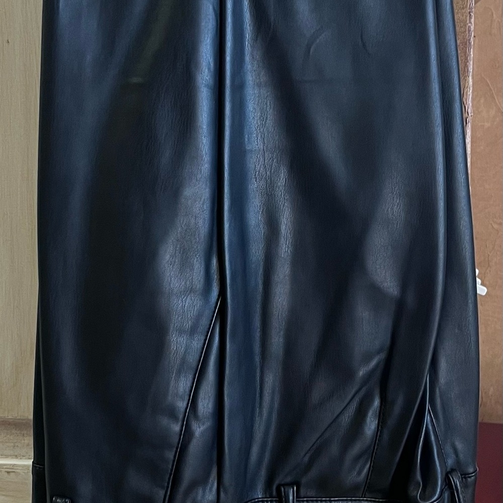 LOFT Black Leather Pants